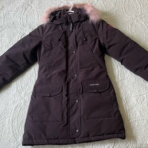 Authentic Canada Goose Trillium Parka – Black – Size S – Real Fur